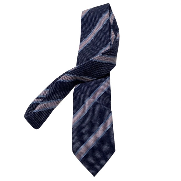 Pierre Cavelli Blue Maroon Striped Necktie Set main image 0